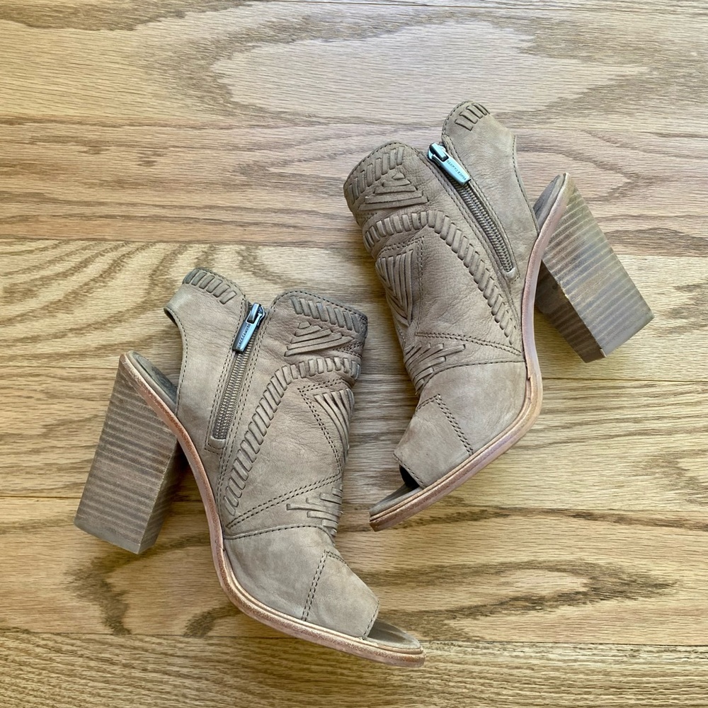 Vince Camuto open toe booties in size 7.5